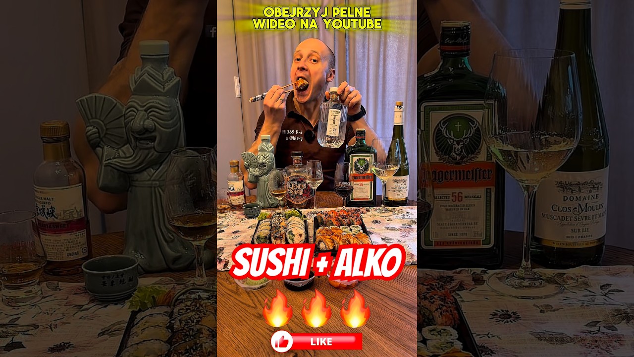 Czy sushi pasuje do alkoholu?! #sushi #sushilovers #foodie #foodpairing #foodshorts #tasty #shorts