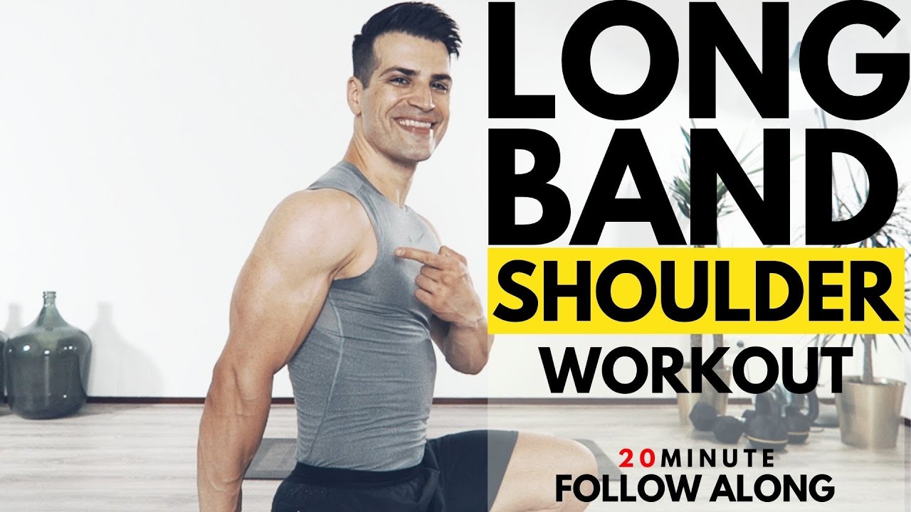 Shoulder Follow Along Home Workout | Upper Body Long Resistance Band Workout | No noise