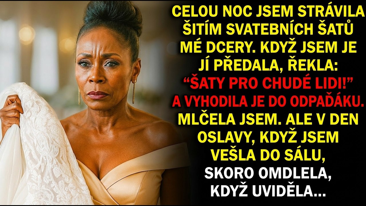 „Šaty pro chudé lidi!“ řekla moje dcera. Ale na večírku, když jsem vešla dovnitř, omdlela…