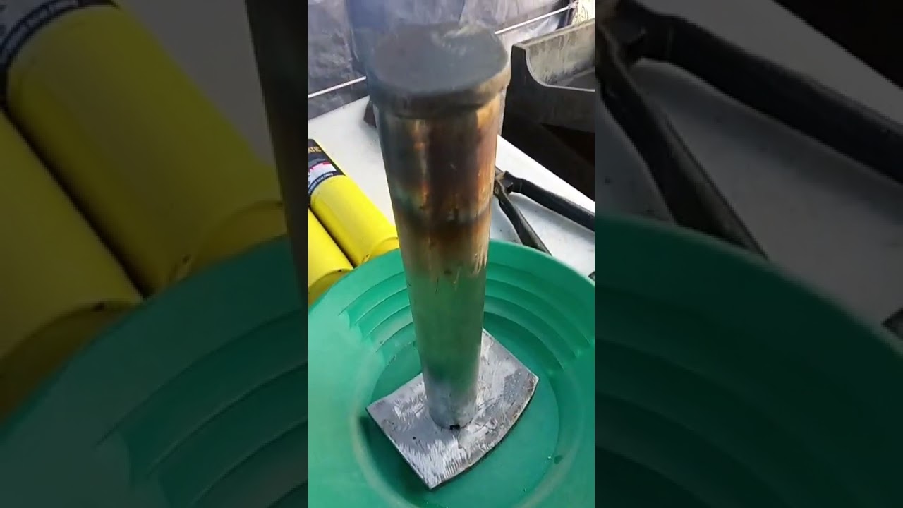 homemade stainless steel retort for separating gold from Mercury #short