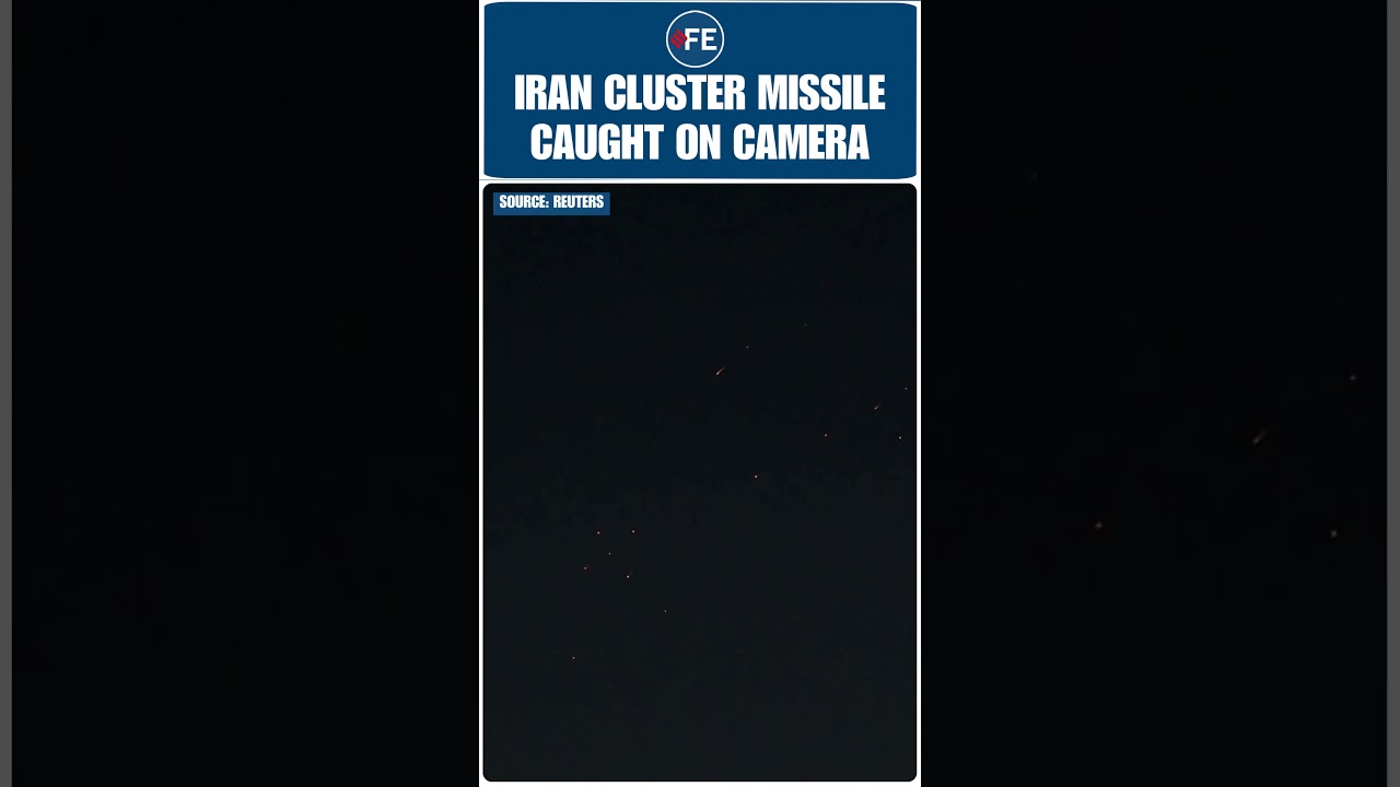 Iranian Missile With Cluster Warhead Seen From Israel And West Bank Skies | #shorts #viralshorts