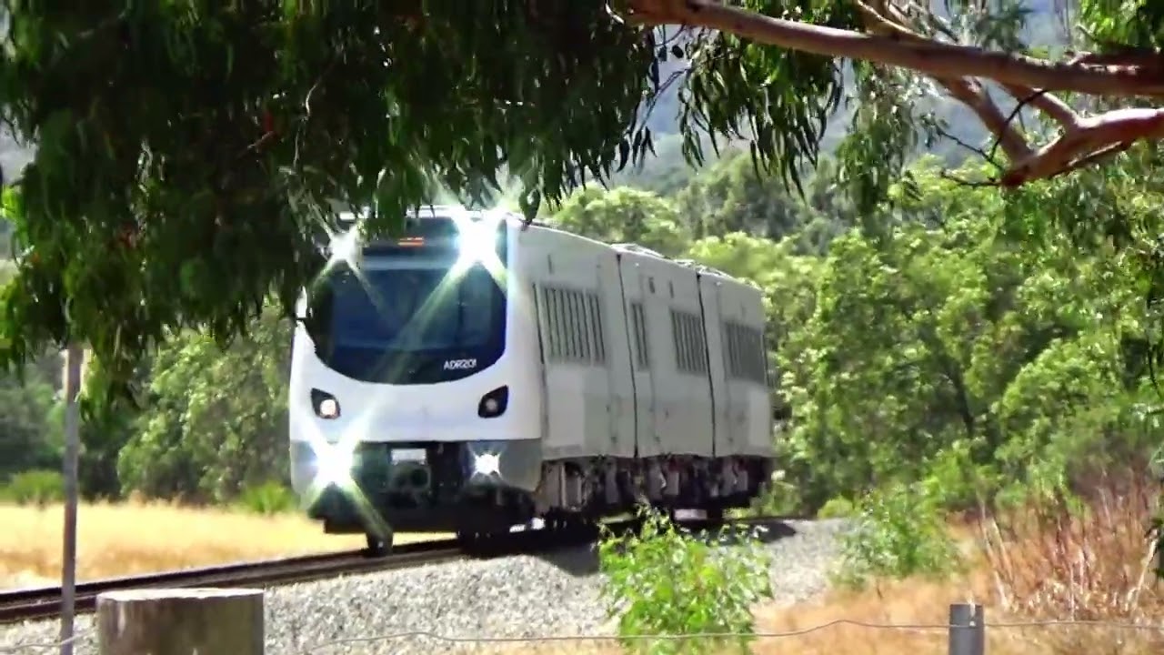 More of Australind railcar set #1 testing on the SW Main, at Serpentine, North Dandalup & Pinjarra.