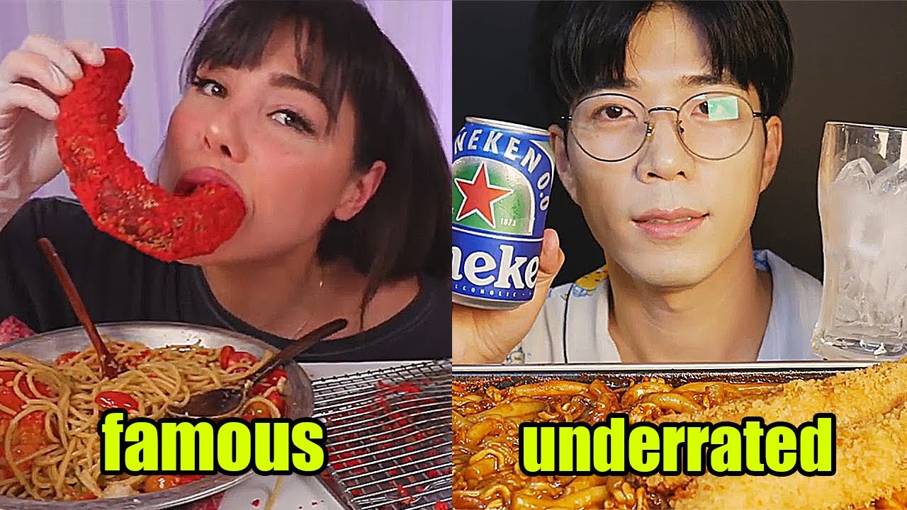 FAMOUS VS UNDERRATED mukbangers