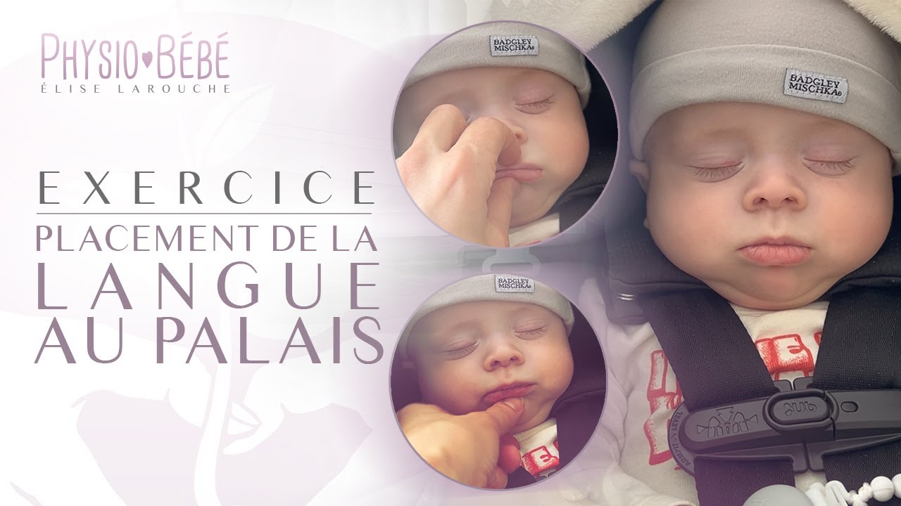 Exercice de placement de la langue au palais - Physio Bébé Élise Larouche