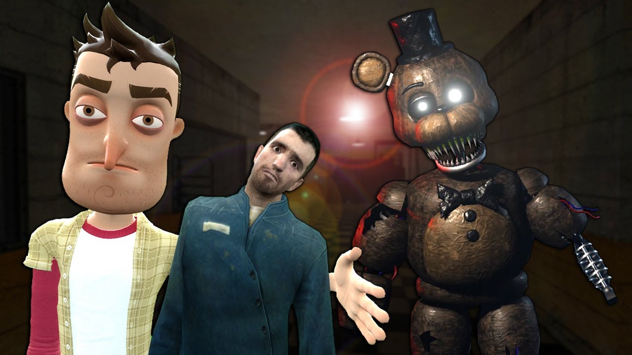 I Became Freddy and Chase My Friends Through an Asylum in Gmod! - Garry's Mod FNAF Hide and Seek