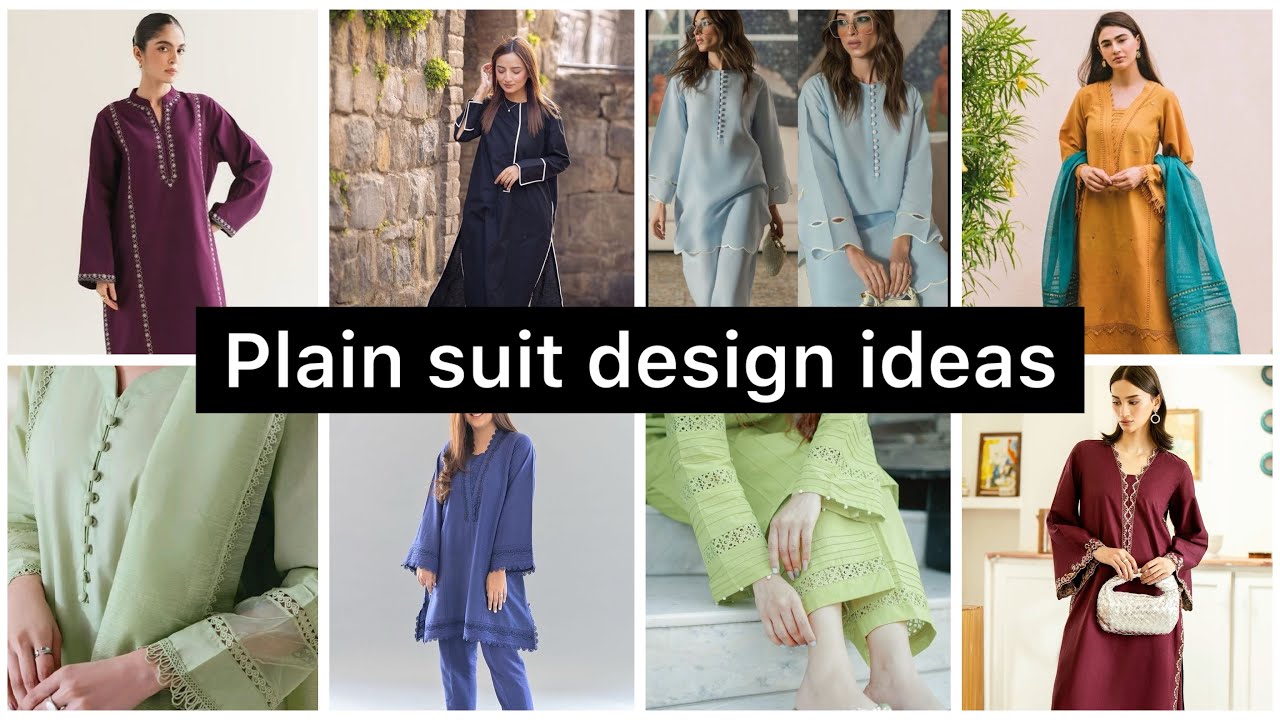 Plain suit Design Ideas | Solid Co-ords set designs| plain dress design |پلین ڈریس ڈیزائن آئیڈیاز