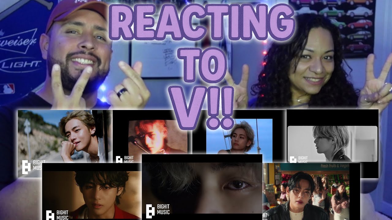 Reacting to V from BTS - Slow Dancing, Winter Ahead, Love Me Again, Rainy Days and More! 