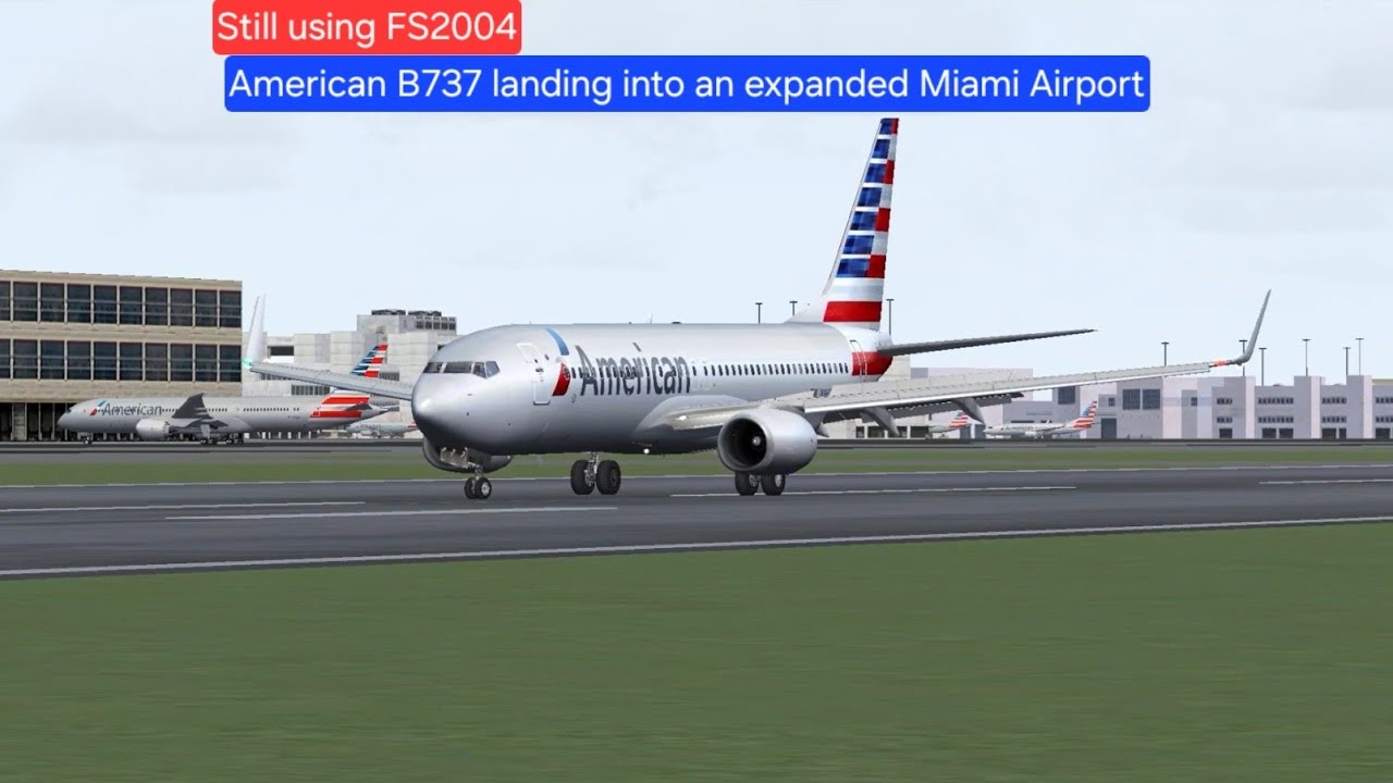 FS2004 | Landing at an expanded Miami Airport