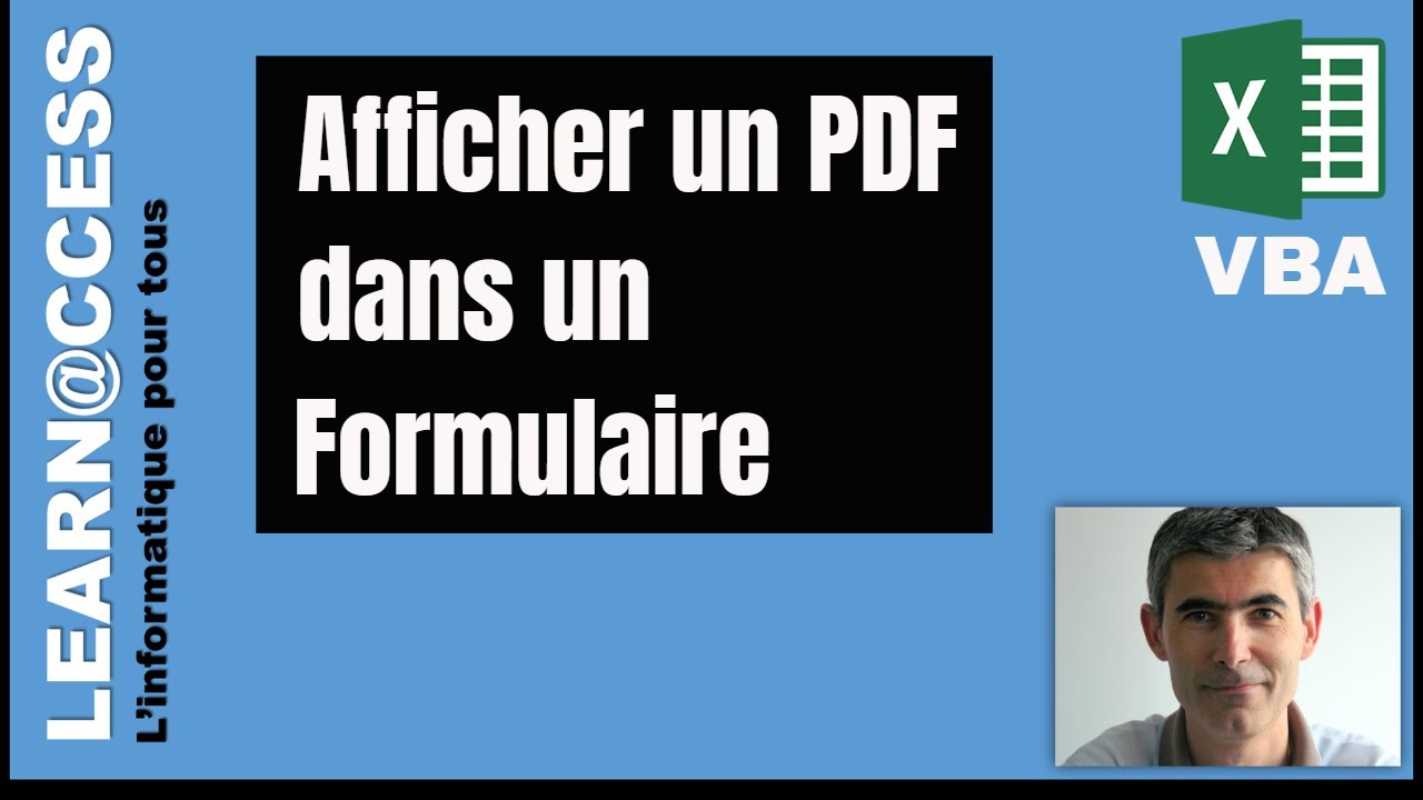 Excel VBA - Comment afficher un PDF dans un Formulaire ?