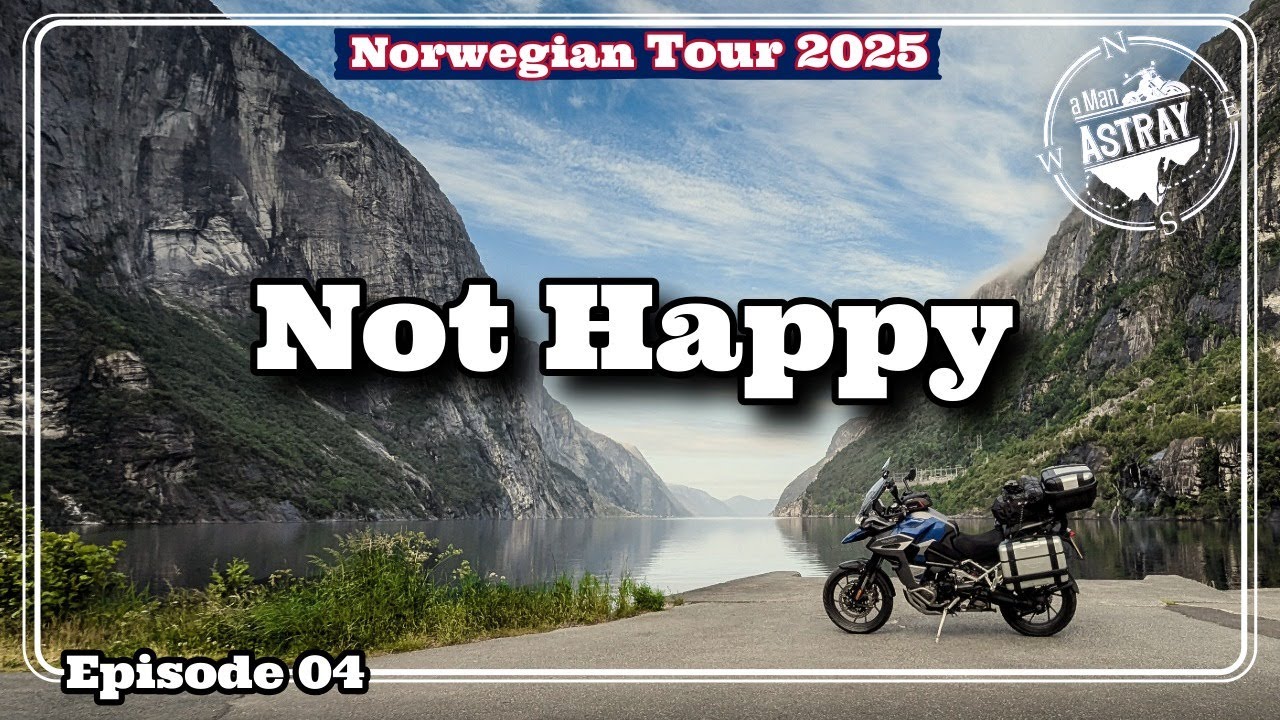 Motorcycle Tour of Norway 2025: Lysebotn Road.