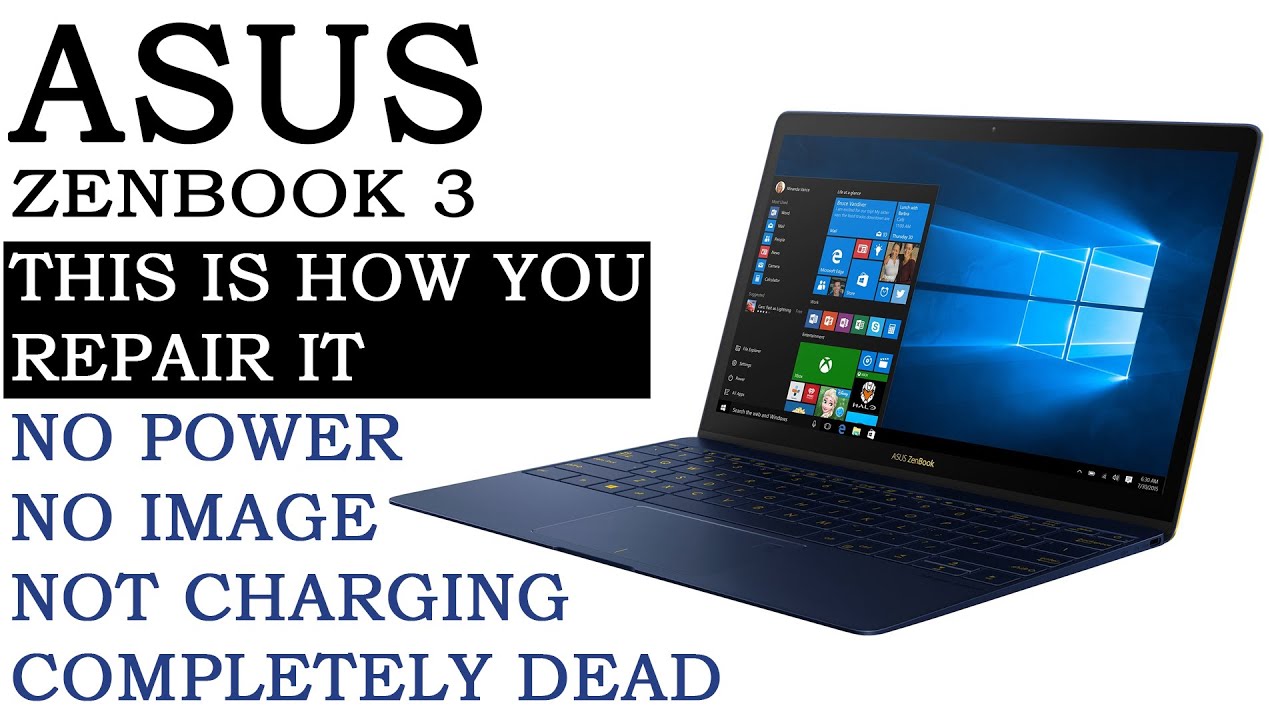 Asus Zenbook 3 not turning on repair