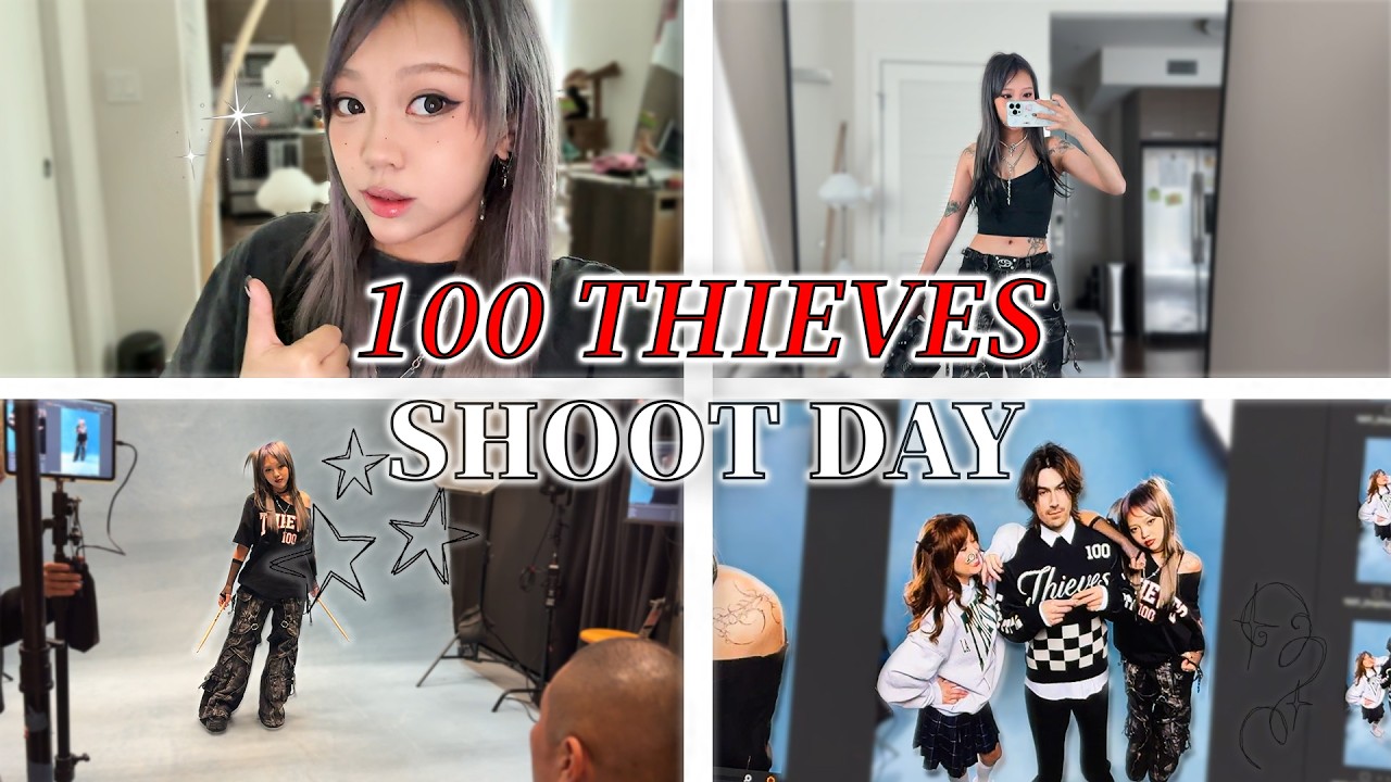 photoshoot for 100 thieves vlog | day in the life