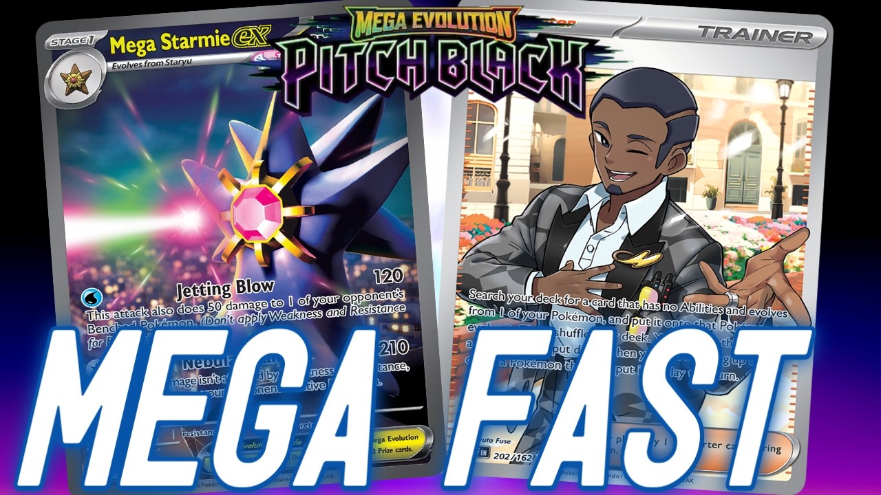 Колода с Mega Starmie ex атакует на первом ходу игры | PTCGL