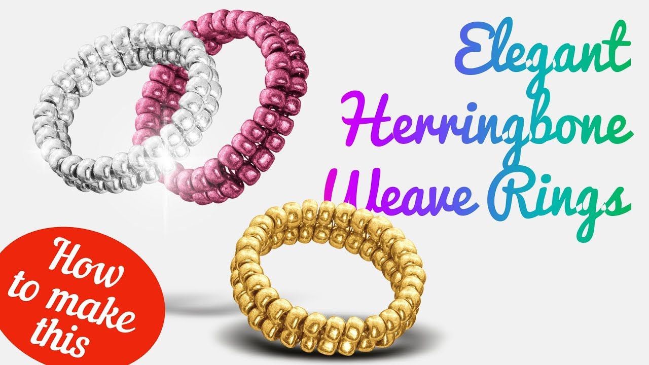 How to make Elegant Herringbone Weave Rings