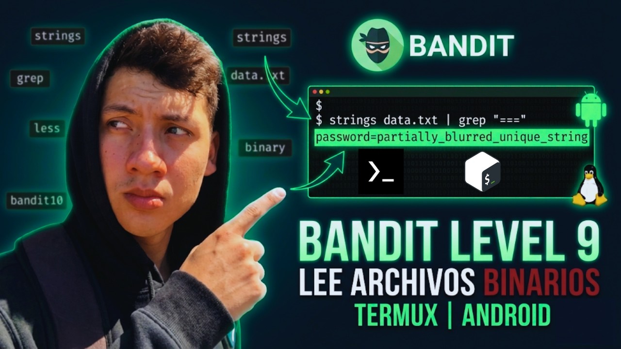 Cómo encontrar datos ocultos en archivos: Bandit Level 9 Linux | p1r4t3h00k