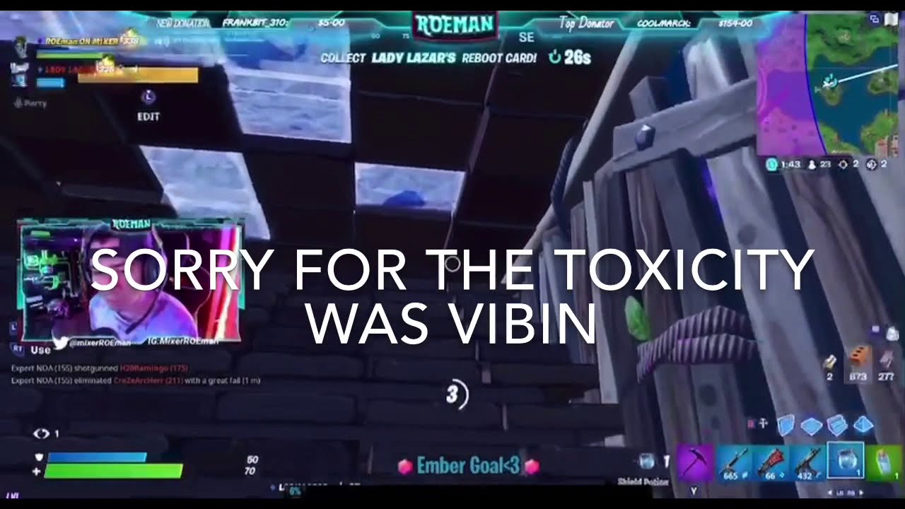 ROEman On Mixer killing other streamers:D(gameplay+reactions)