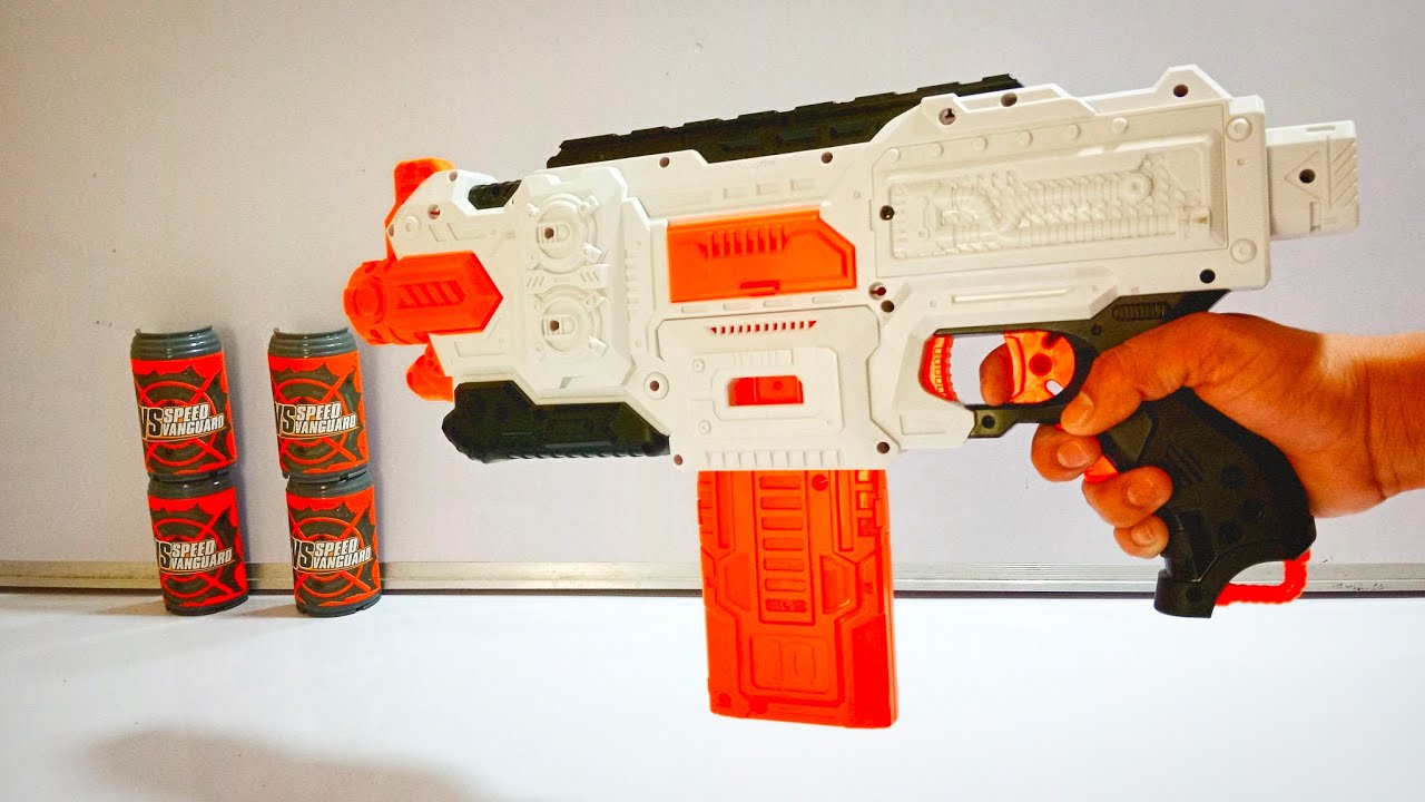 Big Size Automatic Toy Gun Unboxing || Testing.Fast Pioneer