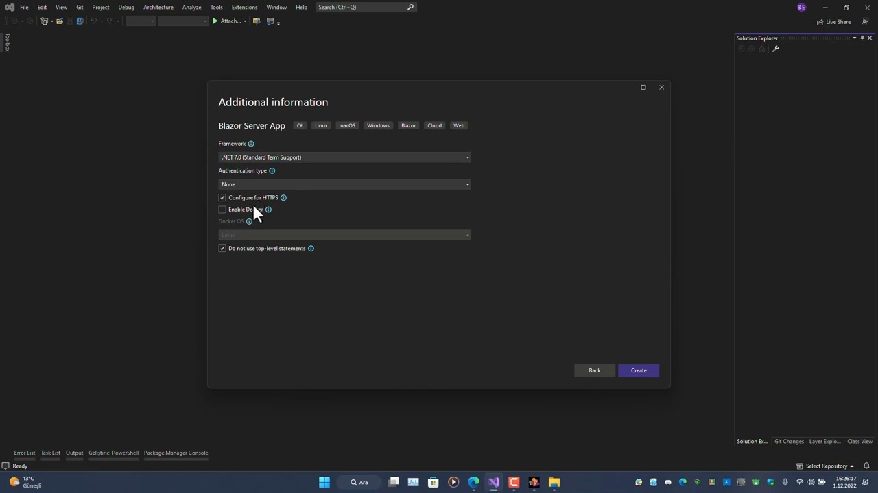 Taiizor.Essentials.Blazor - Create Project