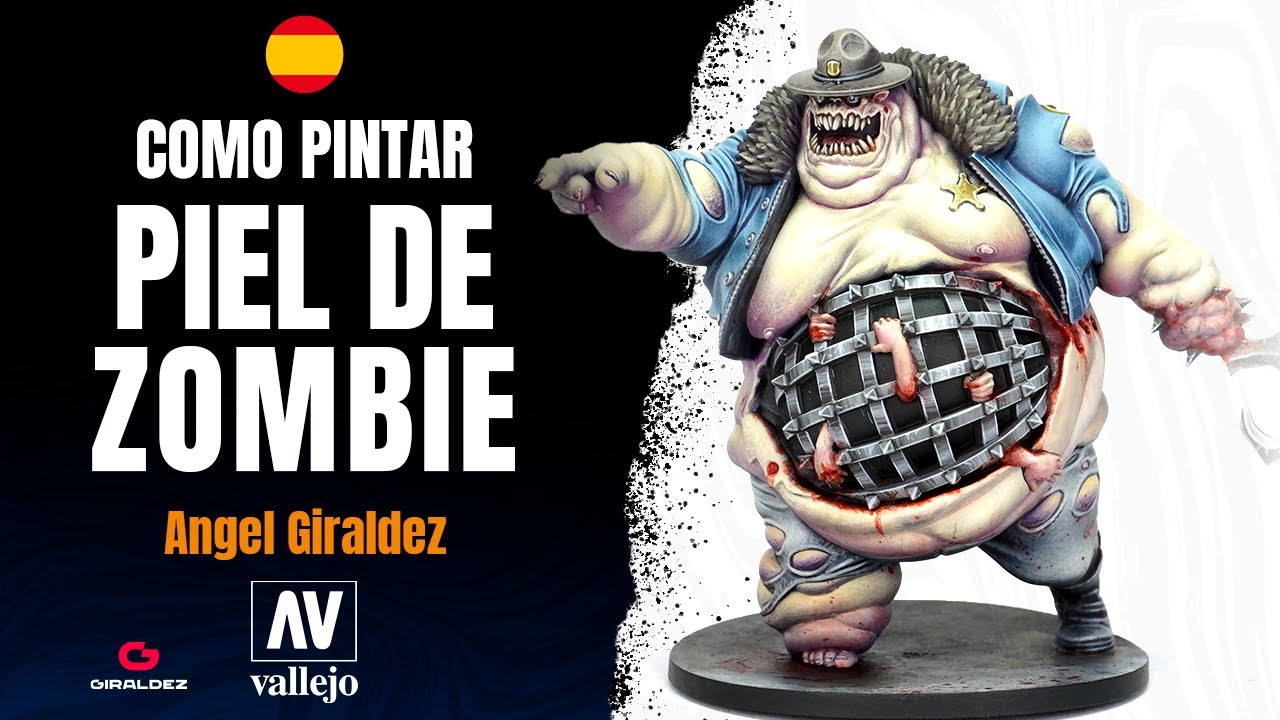 🇪🇸 COMO PINTAR PIEL ZOMBIE PÁLIDA por Angel Giraldez 🧟