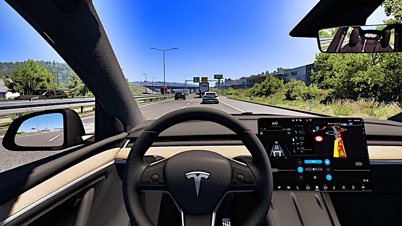 Tesla Model Y 2022 | Euro Truck Simulator 2 | Game Play