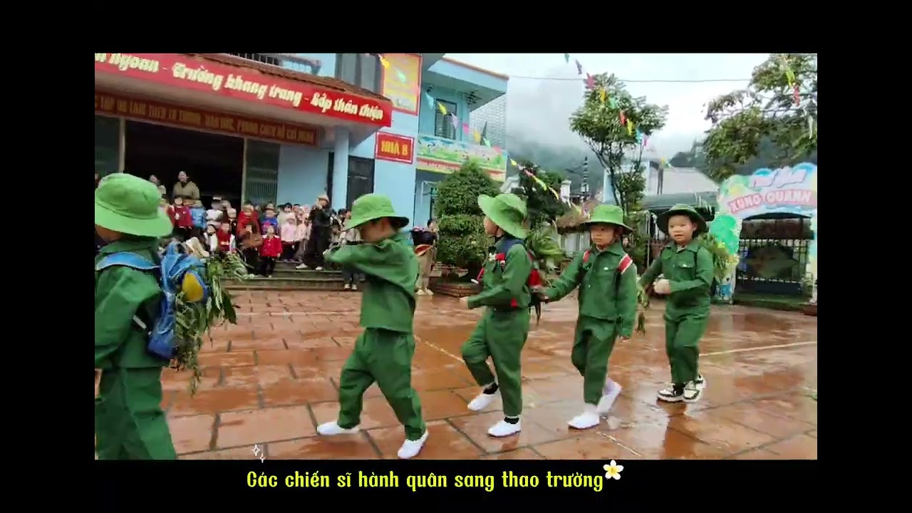 Hoạt động trải nghiệm: Một ngày làm chiến sĩ - khối 5 tuổi - trường MN Tam Sơn-Năm học 2025-2026
