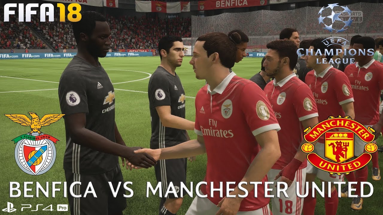 FIFA 18 (PS4 Pro) Benfica v Manchester United UEFA CHAMPIONS LEAGUE 18/10/2017 REPLAY 1080P 60FPS