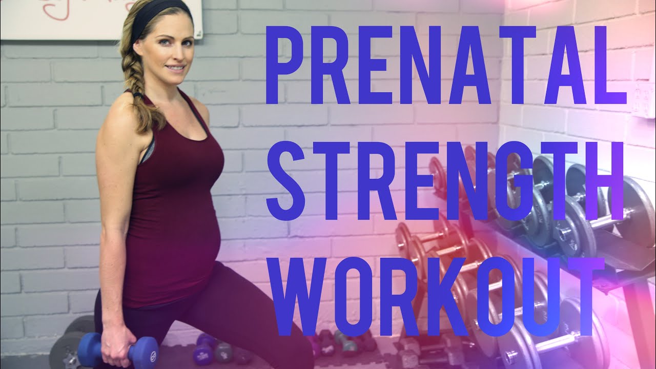 30 Minute Prenatal Strength Workout:  Dumbbell exercises for all trimesters of pregnancy