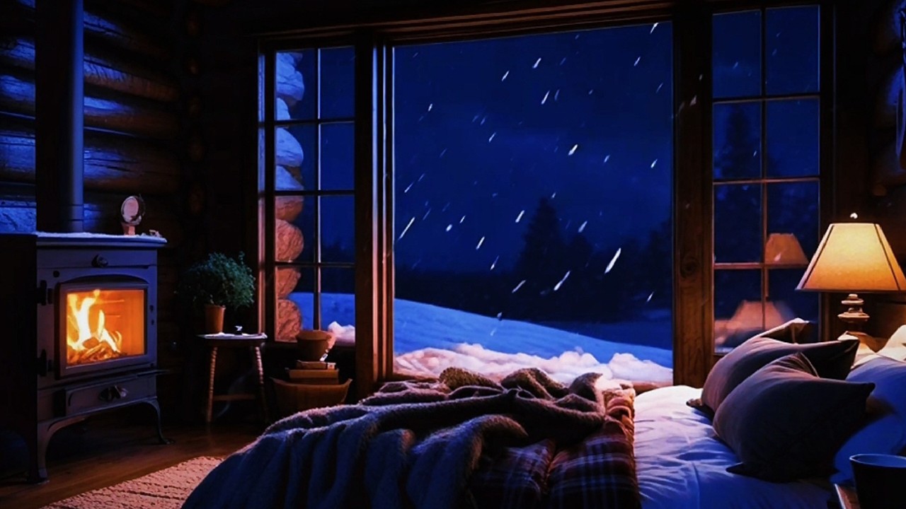 Overthinking Spiral at 2AM Winter Balcony ❄️🔥 Rainy Night Jazz for Deep Focus Reset