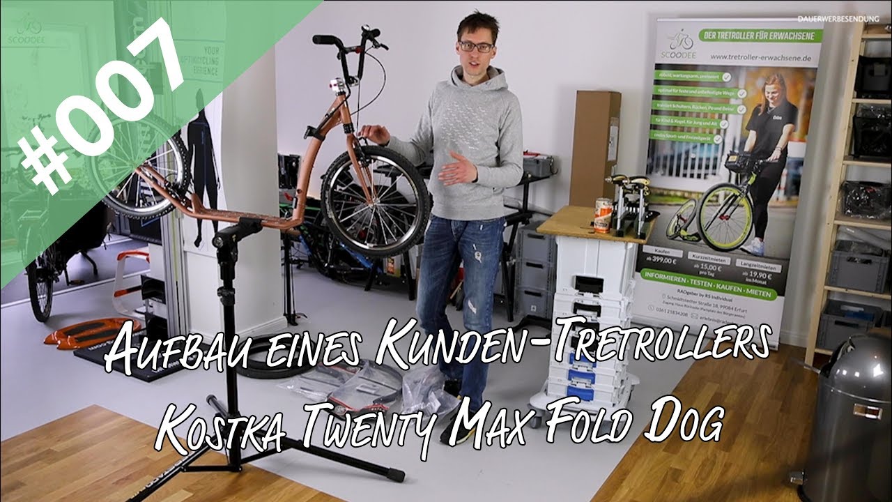 Aufbau eines Kunden-Tretrollers Kostka Twenty Max Fold Dog