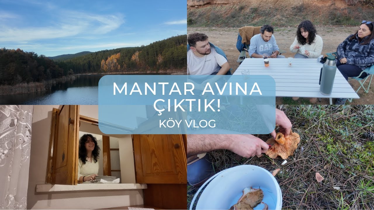 Mantar Toplamaya Gittik! Köy Vlog, Şehirden Kaçış, Göl Kenarı Mangal Keyfi
