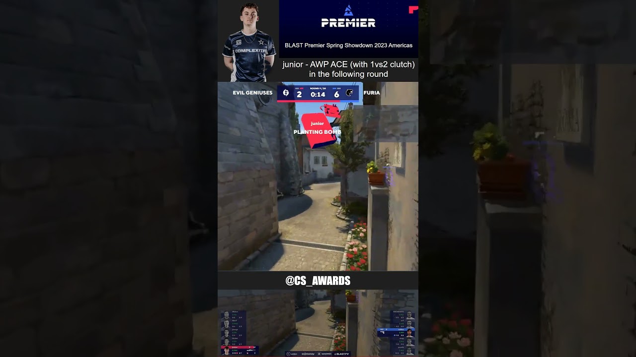 junior - AWP ACE (with 1vs2 clut.. (FURIA vs EG Black) - BLAST Premier Spring Showdown 2023 Americas