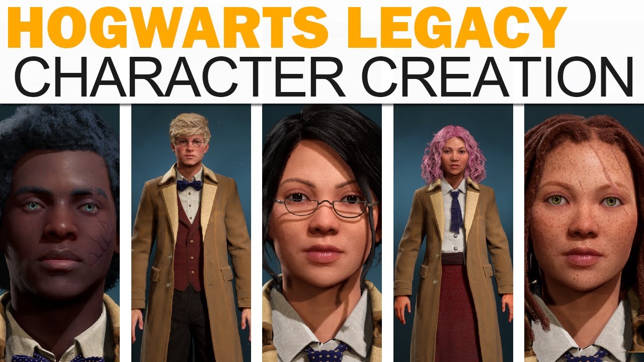Создание персонажа Hogwarts Legacy (мужчины и женщины, полная настройка, все параметры, предустан...