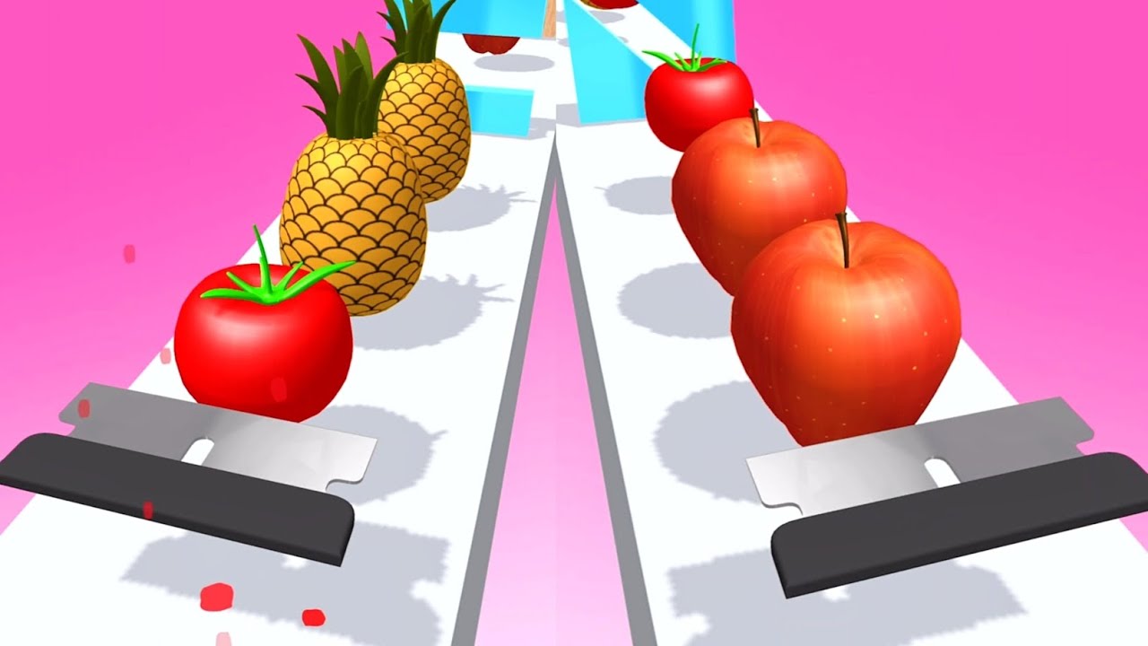 Slicer Runner Game! Satisfying and relaxing ASMR slicing video