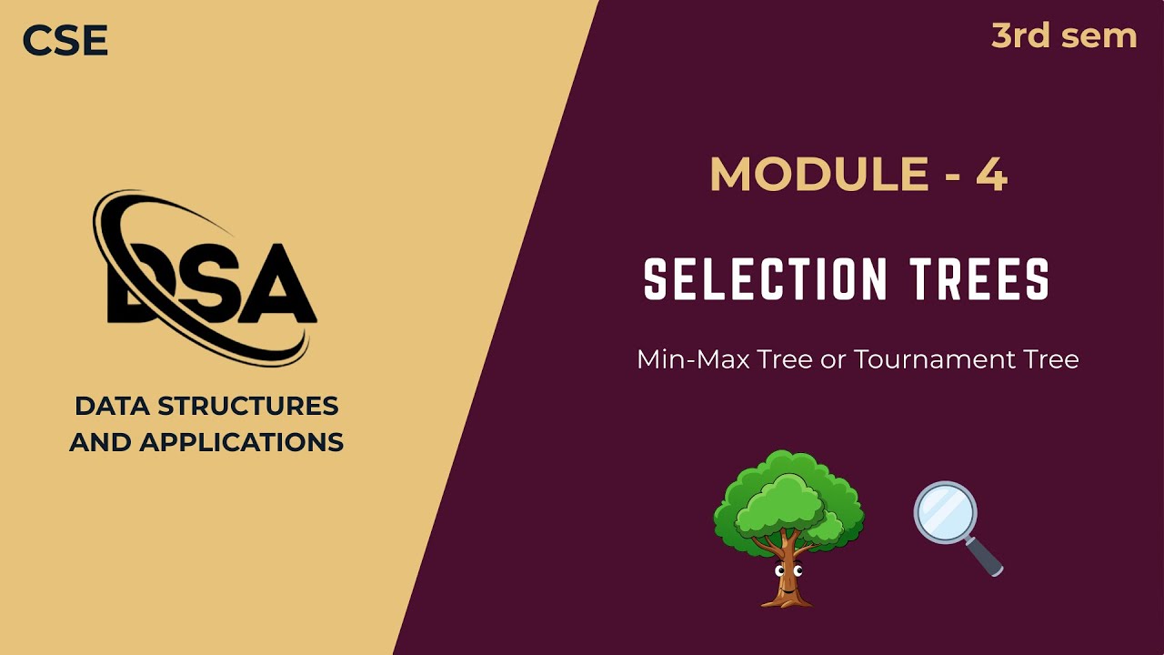 Selection Tree in Data Structures | Min-Max (Tournament) Tree | DSA | BCS304
