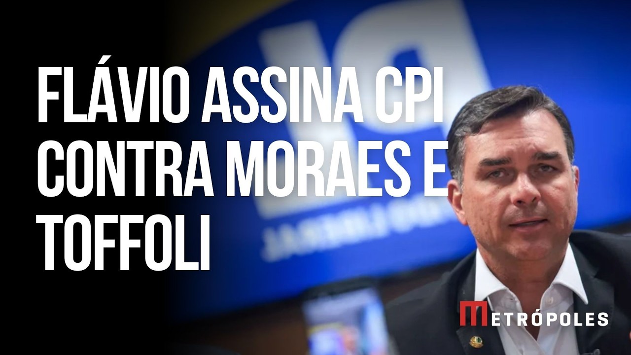Após mínimo necessário, Flávio assina CPI contra Moraes e Toffoli