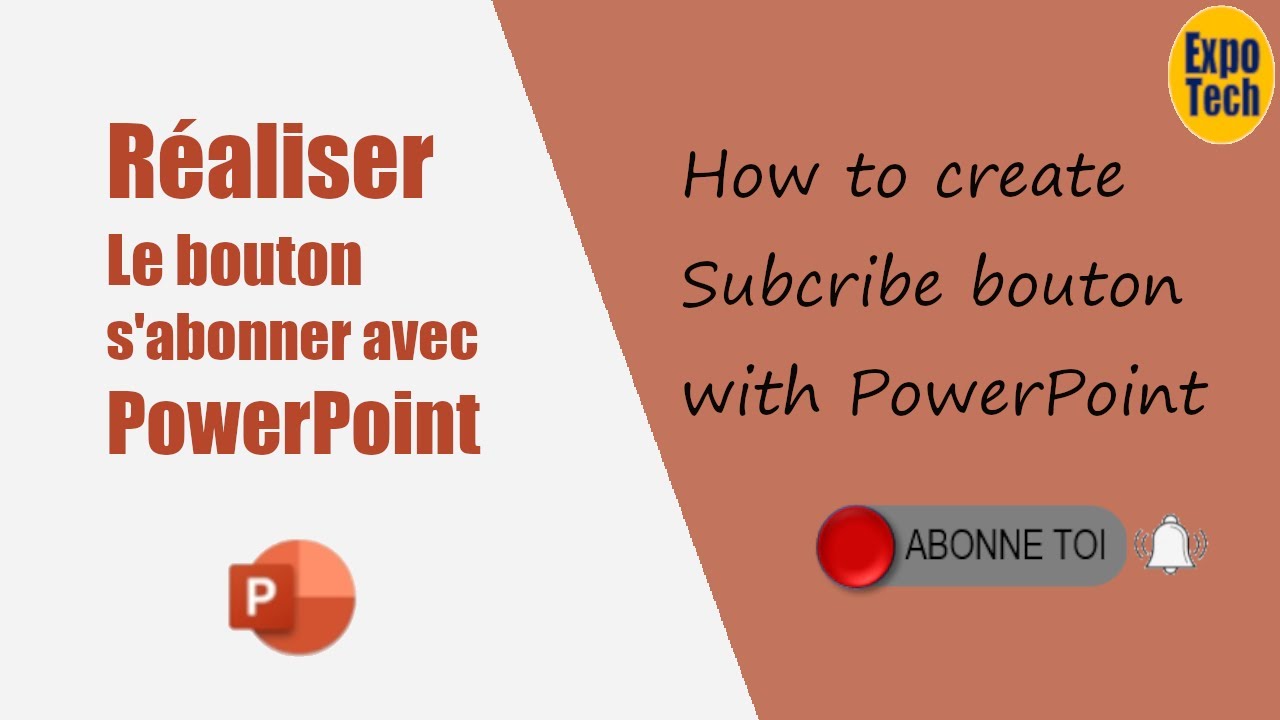 Comment créer un bouton s'abonner YouTube avec PowerPoint