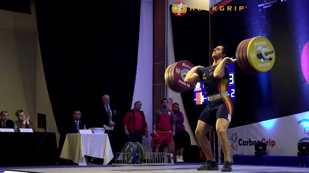 Marcos Ruiz (105) - 206kg Clean and Jerk @ 2016 European Junior Championships