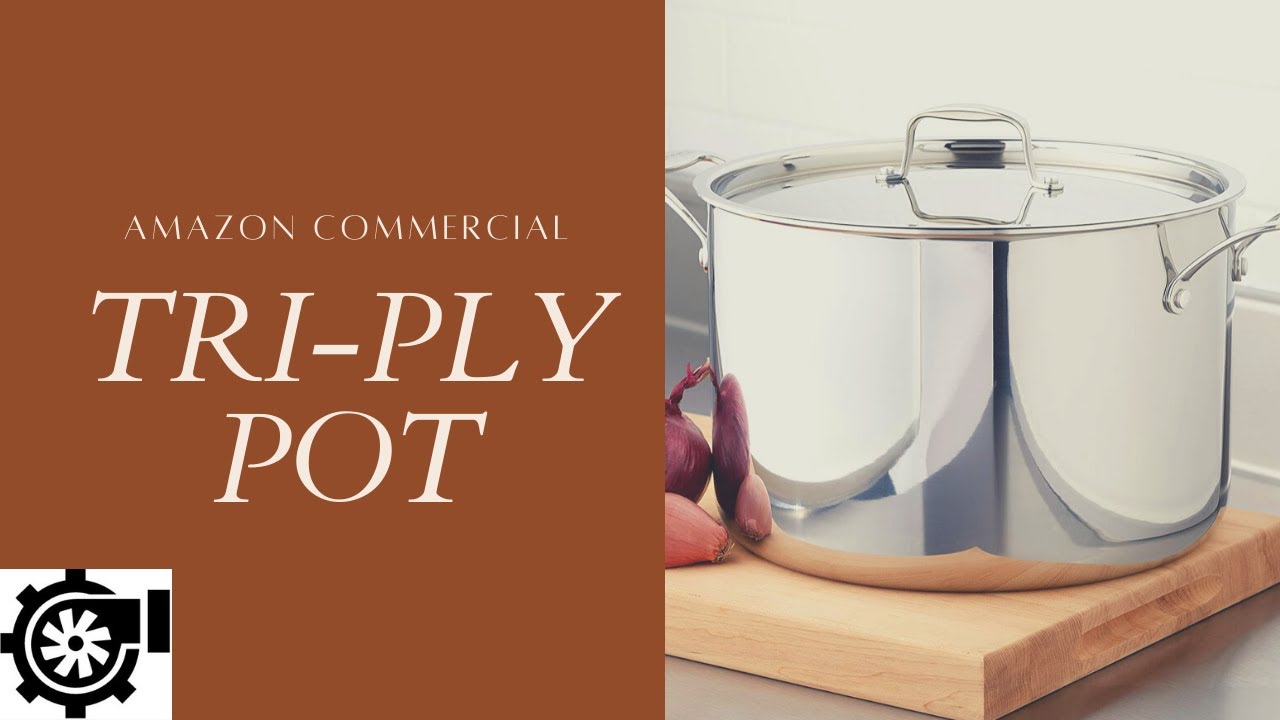 Amazon Commercial Stainless Steel Tri-Ply Pot cooking