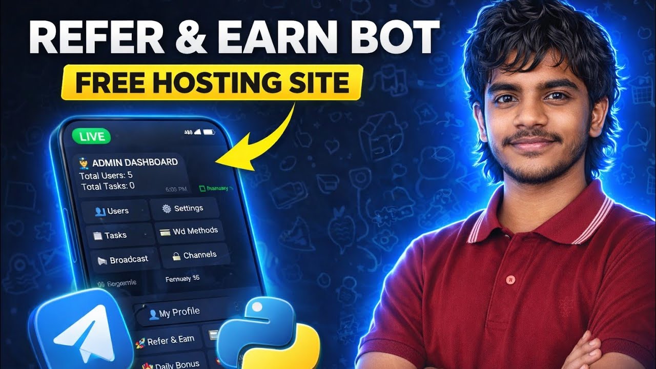 🚀 Advanced Telegram Task Bot with Admin Panel | Full Source Code | Refer & Earn System