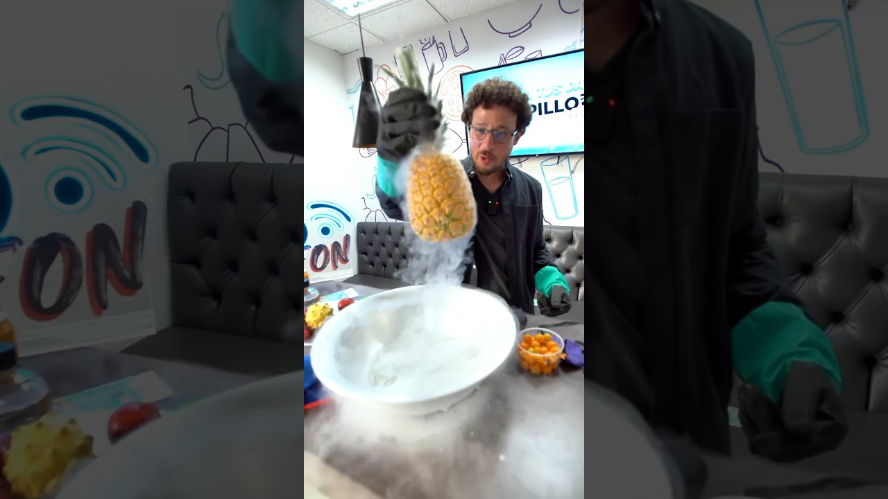 Congelando cosas con nitr&oacute;geno l&iacute;quido 🥶🧊❄️
