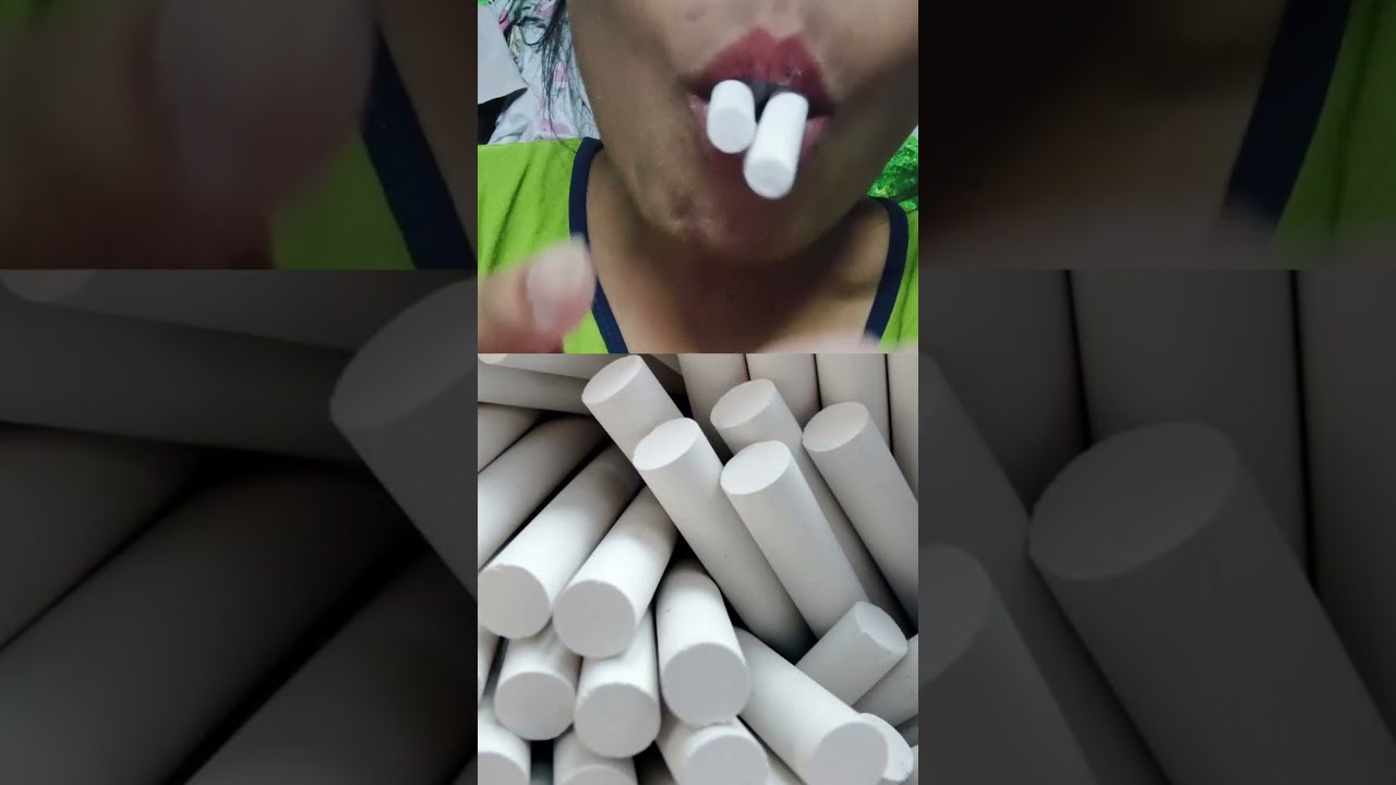 school chalk eating 😋🤤 #chalk #crunchyasmr #viralshorts