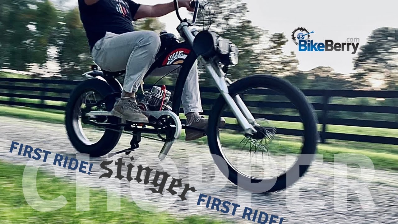 Заводим Stinger: наша первая поездка на моторизованном вертолёте! | BikeBerry