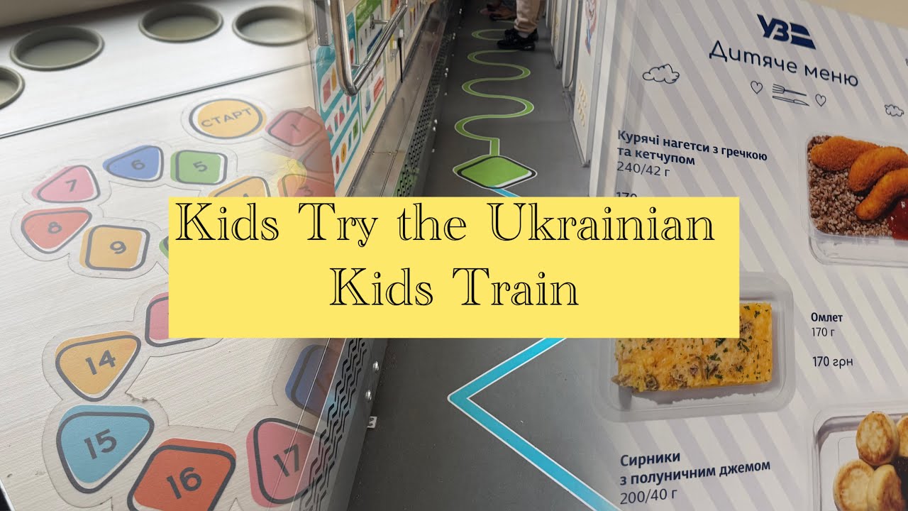 Kids Try the Ukrainian Kids Train 🚃 Дитячий Вагон Укрзалізниці.