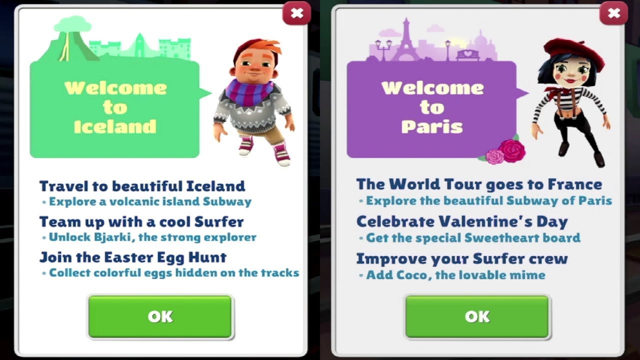 Subway Surfers: Iceland VS Paris Gameplay