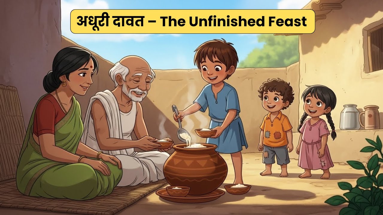 अधूरी दावत 🍽️ | Kids Moral Story in Hindi | The Unfinished Feast | Tunnu Stories