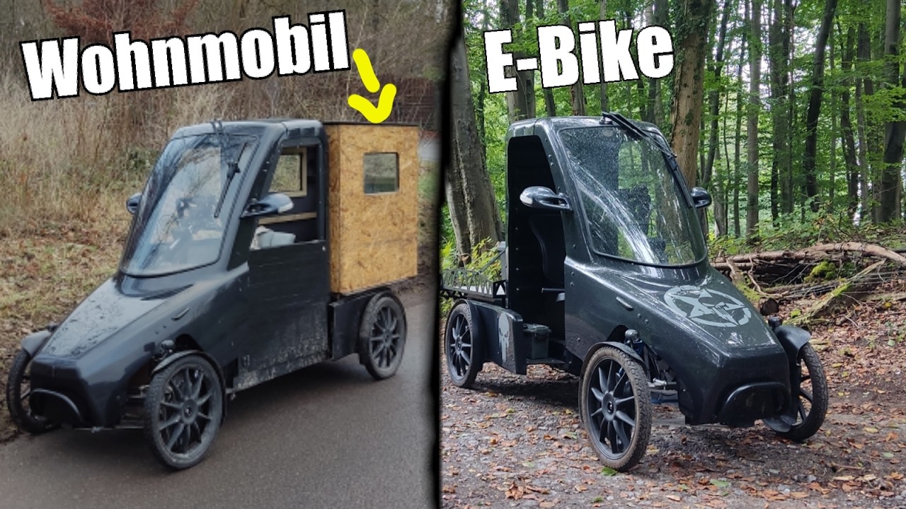 Das kleinste Fahrrad Wohnmobil / kompletter E-Bike Camper DIY Aufbau von Anfang bis Ende