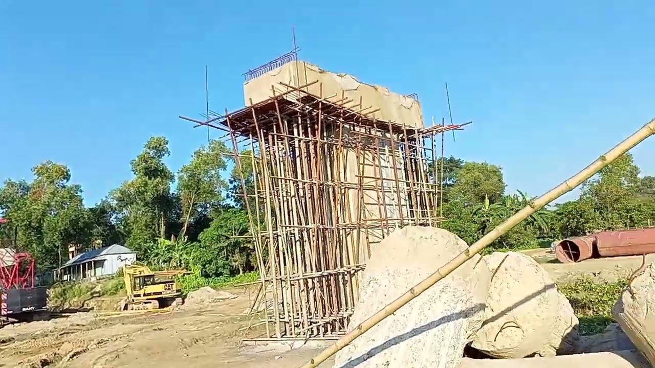 নির্মাণাধীন রানীগঞ্জ ব্রীজটি দেখতে যাবো,, সঙ্গেই থাকুন। কাপাসিয়া, গাজীপুর।।
