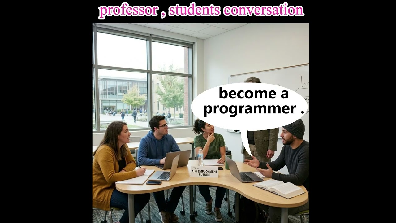Professor , students conversation about the impact of AI on the jobs#speakconfidentenglish #movie