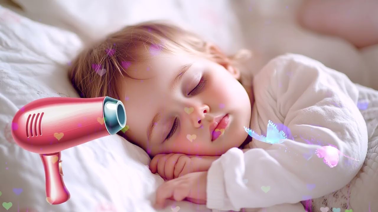 Baby Sleep Instantly | Continuous Hair Dryer White Noise Sleep Instantly | Baby Sleep Music