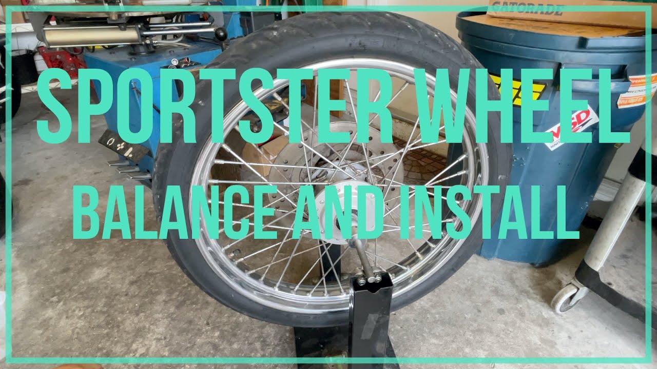 How to Balance and install Harley-Davidson Sportster Front Wheel.